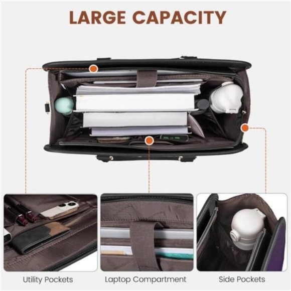 Laptop Tote Bag Large Capacity Lightweight Purple